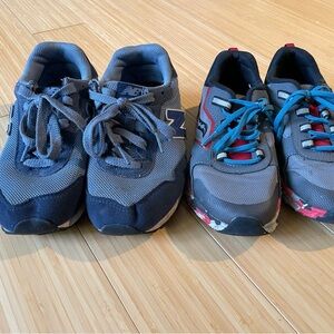 New Balance and Saucony Kids' Navy and Gray Sneakers